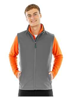 Gilet en softshell recyclé 2 couches imprimable Homme