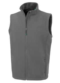 Gilet en softshell recyclé 2 couches imprimable Homme